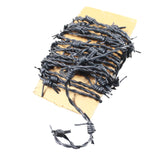 10 Yards of Leather Barbed Wire Black Color  # 1068