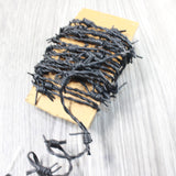 10 Yards of Leather Barbed Wire Black Color  # 1068
