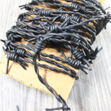 10 Yards of Leather Barbed Wire Black Color  # 1068