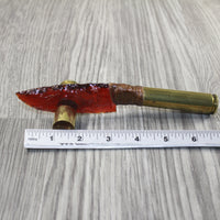 50 Cal Handle Glass Blade Ornamental Knife #3643 Mountain Man Knife