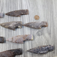 10 Small Stone Ornamental Knife Blades  #9043  Mountain Man Knife