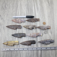10 Small Stone Ornamental Knife Blades  #9043  Mountain Man Knife