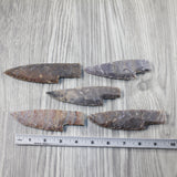 5 Stone Ornamental Knife Blades  #4043  Mountain Man Knife