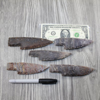 5 Stone Ornamental Knife Blades  #4043  Mountain Man Knife