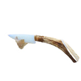 Moose Antler Handle Opalite Blade Ornamental Knife #1143 Mountain Man Knife