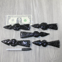 5 Obsidian Ornamental Tomahawk Heads #6243  Ax Axe Hatchet