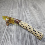 Cholla Cactus Wood Handle Glass Blade Ornamental Knife #82043 Mountain Man Knife