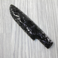 1 Obsidian Ornamental Knife Blade  #8043  Mountain Man Knife