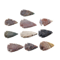 10 Large Stone Ornamental Arrowheads  #1543  Arrowhead
