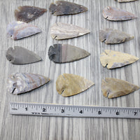 25 Large Stone Ornamental Arrowheads  #6643  Arrowhead