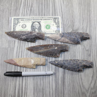 5 Stone Ornamental Knife Blades  #7344  Mountain Man Knife