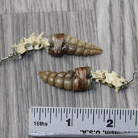 Rattlesnake Rattle Plus Vertebrae Earrings  #4544  Mountain Man Earrings