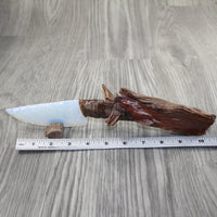 Ghost Wood Handle Opalite Blade Ornamental Knife #8844 Mountain Man Knife