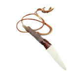 Elk Antler Handle Bone Blade Knife Necklace  #5244 Mountain Man Necklace