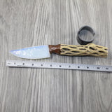 Cholla Cactus Wood Handle Opalite Blade Ornamental Knife #8544 Mountain Man Knife