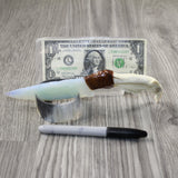 Beaver Jaw Handle Opalite Blade Ornamental Knife #8544 Mountain Man Knife