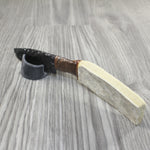 Moose Antler Handle Obsidian Blade Ornamental Knife #9644 Mountain Man Knife