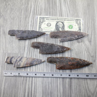 5 Stone Ornamental Knife Blades  #8644  Mountain Man Knife