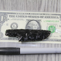 1 Small Obsidian Ornamental Knife Blade  #4844  Mountain Man Knife