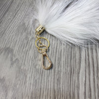 Marble Fox Tail Keyring #2844  Taxidermy Keychain Tassel Bag Tag