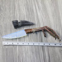 Turkey Foot Handle Opalite Blade Ornamental Knife #1244 Mountain Man Knife