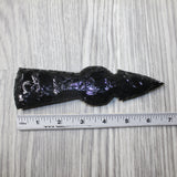 1 Obsidian Ornamental Tomahawk Head #6344  Ax Axe Hatchet