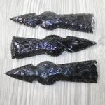 3 Obsidian Ornamental Tomahawk Heads #7444  Ax Axe Hatchet