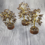 3 Medium Tiger Eye Chip Trees About 9 Inches Tall #3444