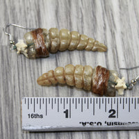 Rattlesnake Rattle  Earrings  #0444  Mountain Man Earrings