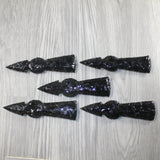 5 Obsidian Ornamental Tomahawk Heads #3544  Ax Axe Hatchet