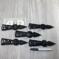 5 Obsidian Ornamental Tomahawk Heads #3544  Ax Axe Hatchet