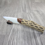 Cholla Cactus Wood Handle Opalite Blade Ornamental Knife #8644 Mountain Man Knife