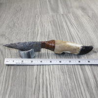 Deer Foot Handle Stone Blade Ornamental Knife #9944 Mountain Man Knife