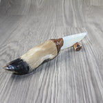 Deer Foot Handle Opalite Blade Ornamental Knife #9944 Mountain Man Knife