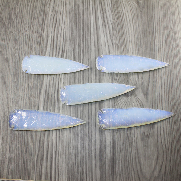 5 Opalite Ornamental Spearheads  #9044  Arrowhead