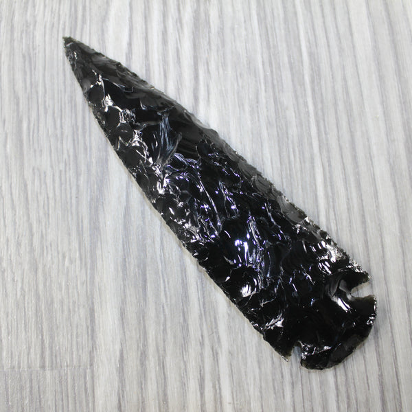 1 Obsidian Ornamental Spearhead  #8145  Arrowheads