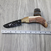 Ghost Wood Handle Obsidian Blade Ornamental Knife #33245 Mountain Man Knife