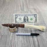 Deer Bone Handle Stone Blade Ornamental Knife #4645 Mountain Man Knife