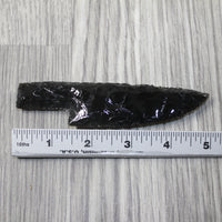 1 Obsidian Ornamental Knife Blade  #3645  Mountain Man Knife