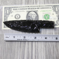 1 Obsidian Ornamental Knife Blade  #3645  Mountain Man Knife