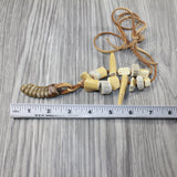 Large Rattlesnake Rattle Plus Antler Necklace  #4645 Mountain Man Necklace
