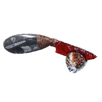Orthoceras Fossil Handle Glass Blade Ornamental Knife #4745 Mountain Man Knife