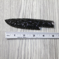 1 Obsidian Ornamental Knife Blade  #7745  Mountain Man Knife