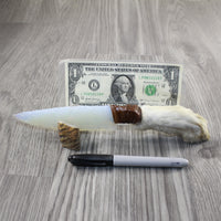 Rabbit Foot Handle Opalite Blade Ornamental Knife #24145 Mountain Man Knife