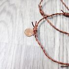 10 Yards of Leather Barbed Wire Antique Brown Color  #1049