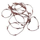 10 Yards of Leather Barbed Wire Antique Brown Color  #1049