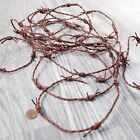10 Yards of Leather Barbed Wire Antique Brown Color  #1049