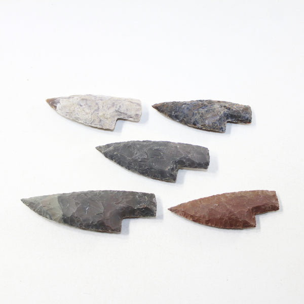 5 Small Stone Ornamental Knife Blades  #3123  Mountain Man Knife
