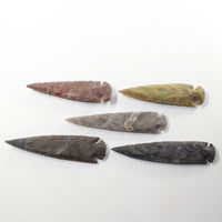5 Stone Ornamental Spearheads  #1234  Arrowheads