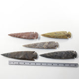 5 Stone Ornamental Spearheads  #1234  Arrowheads